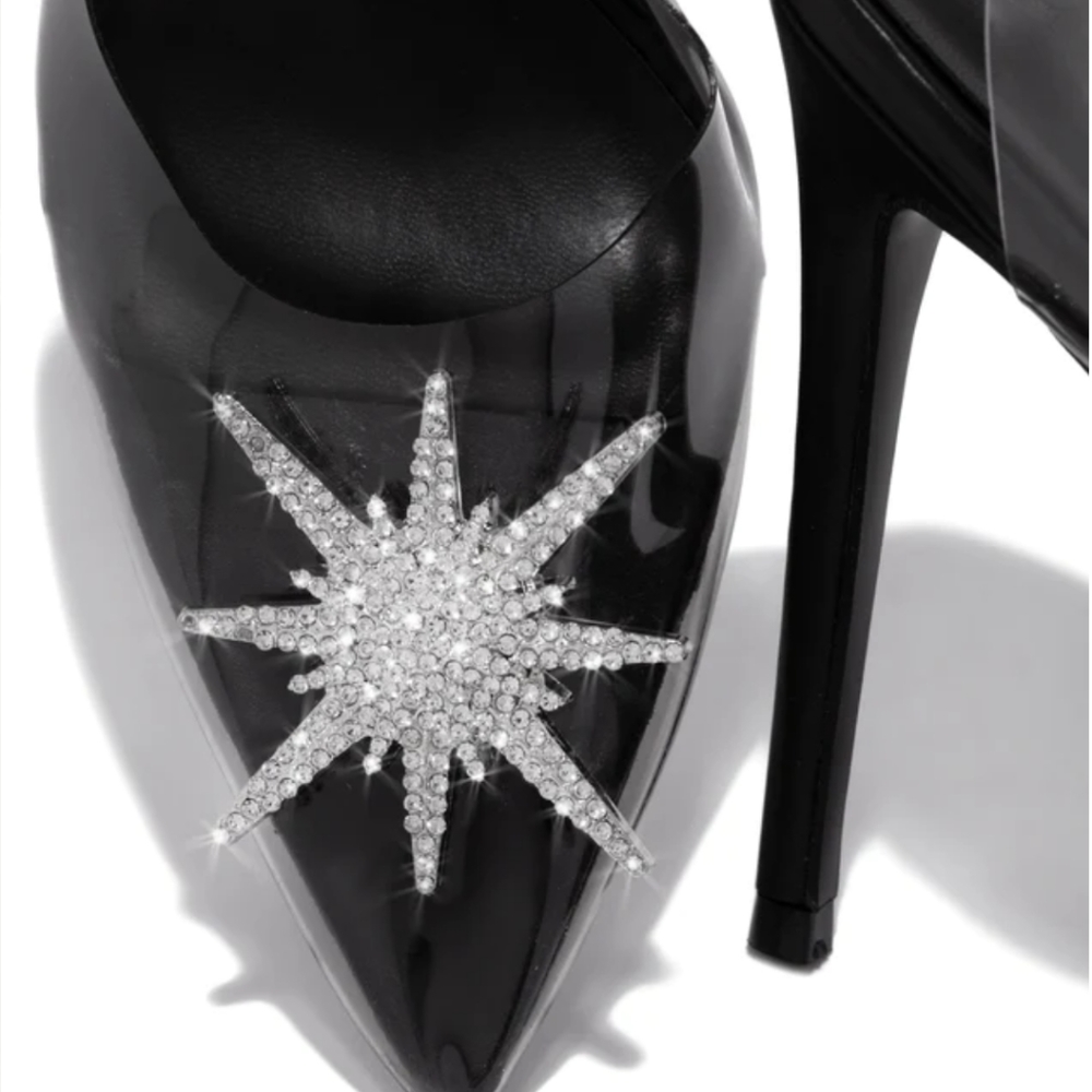 Clear Rhinestone Heel - Picture 2 of 7